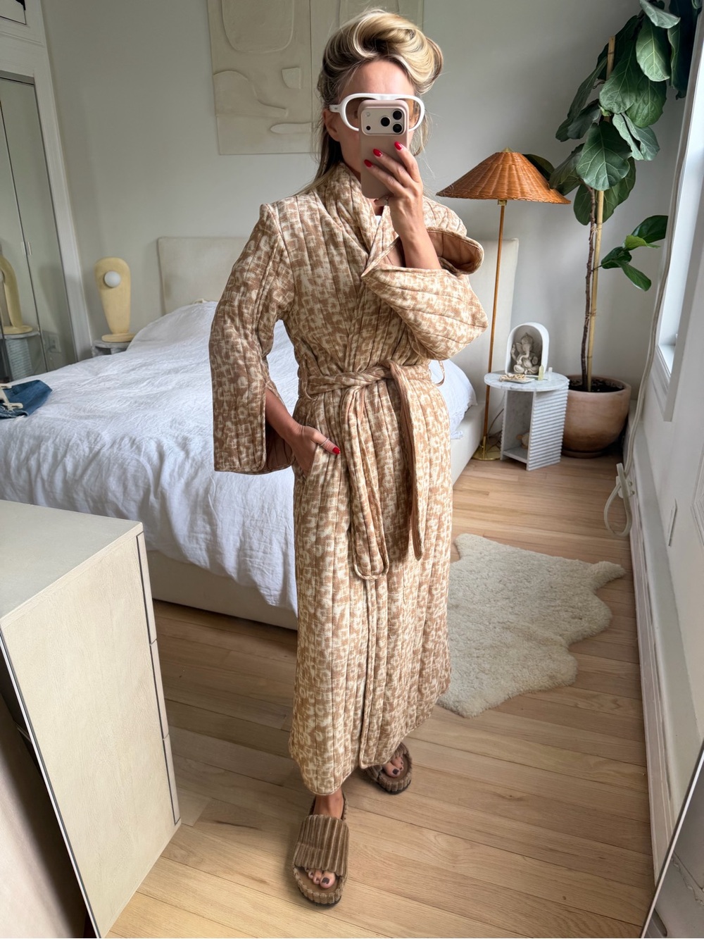 By Malene Birger Beige and Cream Patterned Coat size Small